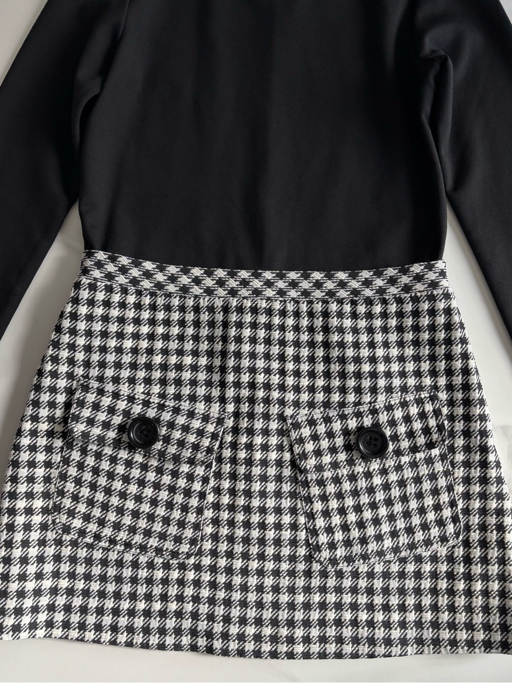 Emporio Armani Black Houndstooth Dress Sz 12 y.o. - Picture 4 of 13